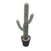 A&B Home 24" Artificial Saguaro Cactus in Plastic Planter Pot Indoor Outdoor House Decoration view 2