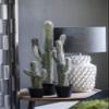 A&B Home 24" Artificial Saguaro Cactus in Plastic Planter Pot Indoor Outdoor House Decoration view 4