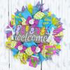 Artisan Welcome Flip Flop Beach, Coastal Wreath with Starfish & Sea Shells! Made by Paradise Wreath Boutique! view 2