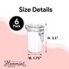 Hammont Clamp Jar Shaped Acrylic Candy Boxes - 6 Pack - 1.75"x3.5" - Perfect for Weddings, Birthdays, Party Favors and Gifts | Designer Cute Clear Lucite Plastic Treat Containers view 2