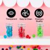 Hammont Clamp Jar Shaped Acrylic Candy Boxes - 6 Pack - 1.75"x3.5" - Perfect for Weddings, Birthdays, Party Favors and Gifts | Designer Cute Clear Lucite Plastic Treat Containers view 3