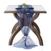 MDS Pack of 5 Wedding 27 x 170 inches Long Sheer Organza Table Runner for Wedding Banquets Decorations Birthday Parties, Engagements, Rustic Boho for 14 Ft Table Runners -Navy Blue view 1