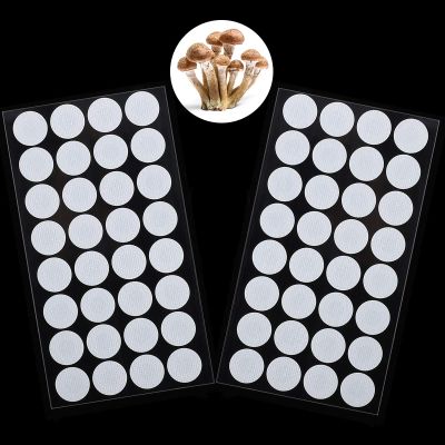 Zonon 64 Pieces Synthetic Filter Paper Stickers 20 mm 0.3 mm Synthetic Filter Disc Tape Mushroom Applied Under Mason Jar for Mushroom Cultivation