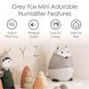 Crane Ultrasonic Cool Mist Animal Humidifier for Kids' Bedroom & Nursery, Adjustable 0.5 Gallon, Auto Shut-Off Silver Fox 0.5 Gallon Grey view 2