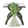 MDS Pack of 5 Wedding 27 x 170 inches Long Sheer Organza Table Runner for Wedding Banquets Decorations Birthday Parties, Engagements, Rustic Boho for 14 Ft Table Runners -Apple Green view 1