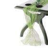 MDS Pack of 5 Wedding 27 x 170 inches Long Sheer Organza Table Runner for Wedding Banquets Decorations Birthday Parties, Engagements, Rustic Boho for 14 Ft Table Runners -Apple Green view 2