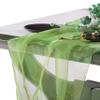 MDS Pack of 5 Wedding 27 x 170 inches Long Sheer Organza Table Runner for Wedding Banquets Decorations Birthday Parties, Engagements, Rustic Boho for 14 Ft Table Runners -Apple Green view 3