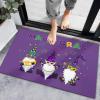 Z&L Home Purple Carnival Cute Gnomes Doormats, Indoor Absorbent Bath Rugs Decorative Entrance Door Mat Non Slip Welcome Carpet for Kitchen Bathroom Bedroom Living Room, Mardi Gras view 2