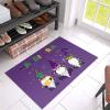 Z&L Home Purple Carnival Cute Gnomes Doormats, Indoor Absorbent Bath Rugs Decorative Entrance Door Mat Non Slip Welcome Carpet for Kitchen Bathroom Bedroom Living Room, Mardi Gras view 4