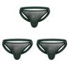 Andongnywell Men's Mesh sports Through Fishnet Briefs Low Rise Panties Underwear Thong Comfty Pouch Underpants 3 Pack (Army Green,Small) view 1