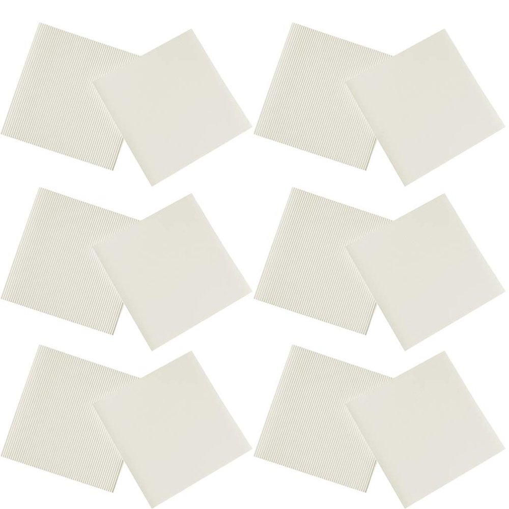 Cabilock Grease Proof Pizza Paper Pads 100 Sheets 8 Inches Corrugated Paper Mats for Home Commercial Use