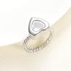 constantlife Cremation Rings Jewelry for Ashes Glass Heart Shape Urns Hand Ring Stainless Steel Human Pets Ashes Holder Keepsake (Silver, 9#) view 4