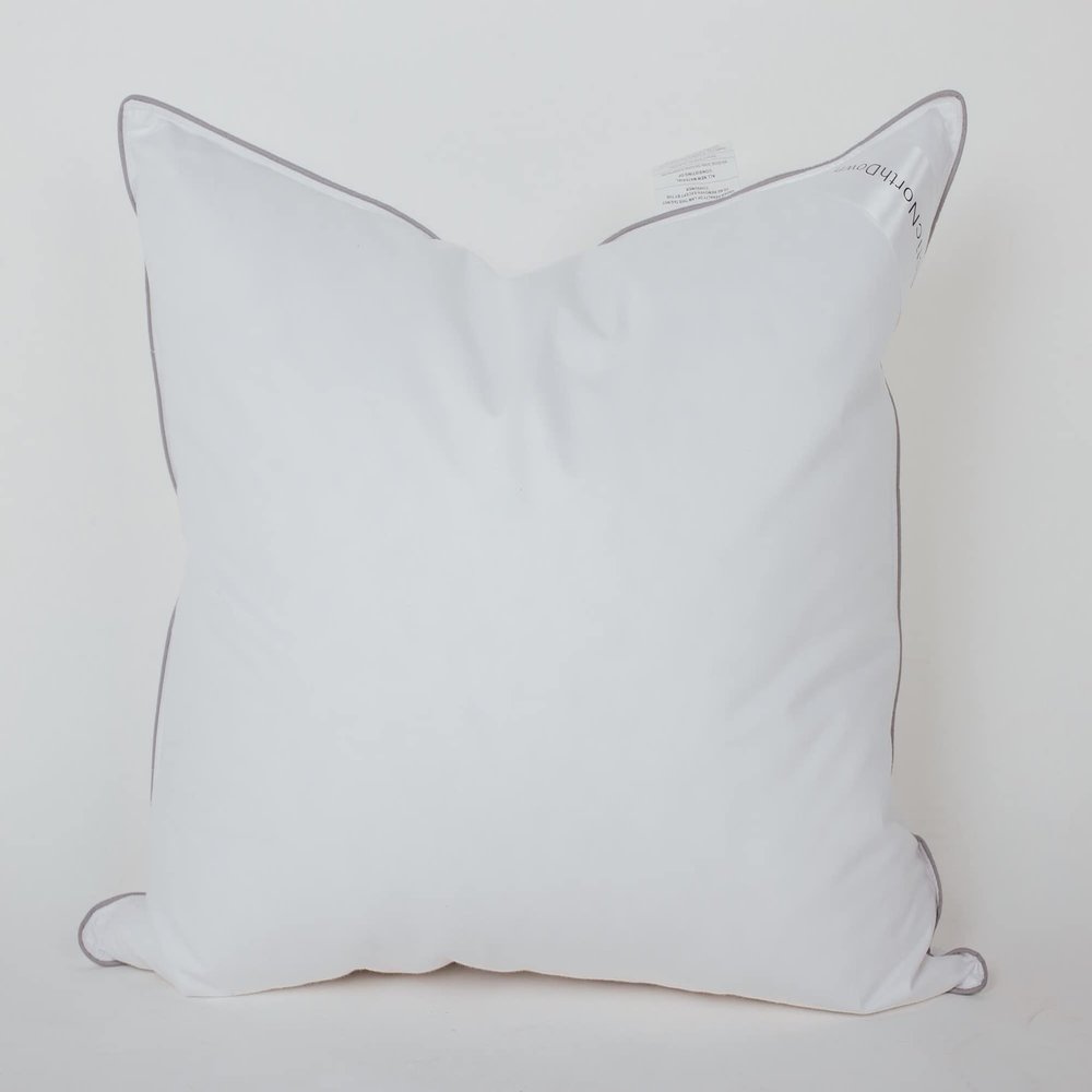 ArcticNorthDown Grey Feather Down Bed Pillows Standard Size 1 Pack- Hotel Collection Cooling Pillow for Back, Stomach or Side Sleepers