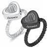 constantlife Cremation Rings Jewelry for Ashes Glass Heart Shape Urns Hand Ring Stainless Steel Human Pets Ashes Holder Keepsake (Customize, 9#) view 1