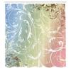 Ambesonne Floral Shower Curtain, Baroque Swirl Branches Curved Flower Leaves Shabby Form Nature Pattern, Cloth Fabric Bathroom Decor Set with Hooks, 69" W x 84" L, Pale Sky view 2