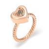 constantlife Cremation Rings Jewelry for Ashes Glass Heart Shape Urns Hand Ring Stainless Steel Human Pets Ashes Holder Keepsake (Rose Gold, 8#) view 1
