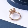 constantlife Cremation Rings Jewelry for Ashes Glass Heart Shape Urns Hand Ring Stainless Steel Human Pets Ashes Holder Keepsake (Rose Gold, 8#) view 4