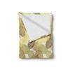 Ambesonne Pineapple Soft Flannel Fleece Throw Blanket, Summer Themed Overlapping Curving Exotic Tropical Pineapples with Lines Print, Cozy Plush for Indoor and Outdoor Use, 60" x 80", Brown Yellow view 2