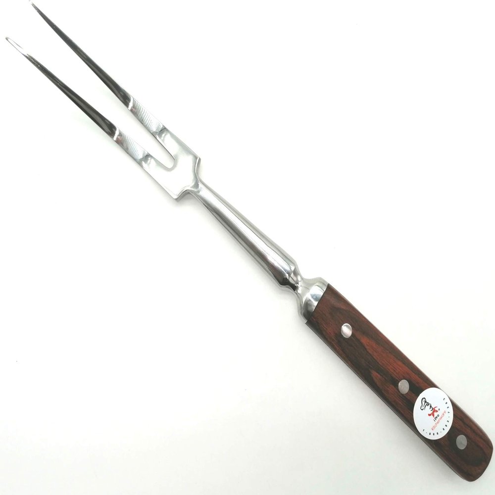 14 Inches Forged Full Tang Carving Fork with Wood Handle (Mfg: iPro Kitchenware)