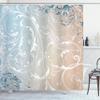 Ambesonne Floral Shower Curtain, Baroque Swirl Branches Curved Flower Leaves Shabby Form Nature Pattern, Cloth Fabric Bathroom Decor Set with Hooks, 69" W x 75" L, Champagne Dust view 1