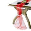 MDS Pack of 5 Wedding 27 x 170 inches Long Sheer Organza Table Runner for Wedding Banquets Decorations Birthday Parties, Engagements, Rustic Boho for 14 Ft Table Runners - red view 1