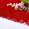 MDS Pack of 5 Wedding 27 x 170 inches Long Sheer Organza Table Runner for Wedding Banquets Decorations Birthday Parties, Engagements, Rustic Boho for 14 Ft Table Runners - red view 3