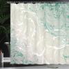 Ambesonne Floral Shower Curtain, Baroque Swirl Branches Curved Flower Leaves Shabby Form Nature Pattern, Cloth Fabric Bathroom Decor Set with Hooks, 69" W x 70" L, Coconut Seafoam view 3