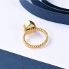 constantlife Cremation Rings Jewelry for Ashes Glass Heart Shape Urns Hand Ring Stainless Steel Human Pets Ashes Holder Keepsake (Golden, 6#) view 4