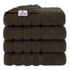 American Soft Linen Luxury 4 Piece Bath Towels, 600 GSM 100% Cotton Turkish Bath Towels for Bathroom, 27x54 in Extra Large Bathroom Shower Towels, Brown view 1