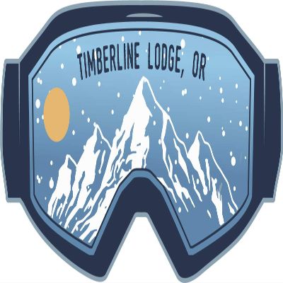 Timberline Lodge Oregon Ski Adventures Souvenir Approximately 5 x 2.5-Inch Vinyl Decal Sticker Goggle Design