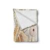 Ambesonne Shell Throw Blanket, Assorted Seashells in Sandy Beach Summer Vacation Nautical Theme Coastal Photograph, Flannel Fleece Accent Piece Soft Couch Cover for Adults, 50" x 60", Cream Beige view 2