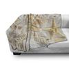 Ambesonne Shell Throw Blanket, Assorted Seashells in Sandy Beach Summer Vacation Nautical Theme Coastal Photograph, Flannel Fleece Accent Piece Soft Couch Cover for Adults, 50" x 60", Cream Beige view 3