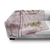 Ambesonne Flower Soft Flannel Fleece Throw Blanket, Tender Pastel Pink Tones Floral Branch on Rippling Water with Reflection, Cozy Plush for Indoor and Outdoor Use, 60" x 80", Pink Fern view 3