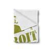 Ambesonne Detroit Throw Blanket, Aged Grunge Detroit Michigan Stamp Retro Design with Stars Tourism Travel, Flannel Fleece Accent Piece Soft Couch Cover for Adults, 50" x 60", Olive Green White view 2