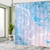 Ambesonne Floral Shower Curtain, Baroque Swirl Branches Curved Flower Leaves Shabby Form Nature Pattern, Cloth Fabric Bathroom Decor Set with Hooks, 69" W x 84" L, Dark Sky view 4