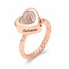 constantlife Cremation Rings Jewelry for Ashes Glass Heart Shape Urns Hand Ring Stainless Steel Human Pets Ashes Holder Keepsake (Customize, 6#) view 3