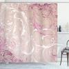 Ambesonne Floral Shower Curtain, Baroque Swirl Branches Curved Flower Leaves Shabby Form Nature Pattern, Cloth Fabric Bathroom Decor Set with Hooks, 69" W x 84" L, Eggshell Pink view 1