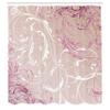 Ambesonne Floral Shower Curtain, Baroque Swirl Branches Curved Flower Leaves Shabby Form Nature Pattern, Cloth Fabric Bathroom Decor Set with Hooks, 69" W x 84" L, Eggshell Pink view 2