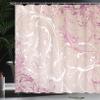 Ambesonne Floral Shower Curtain, Baroque Swirl Branches Curved Flower Leaves Shabby Form Nature Pattern, Cloth Fabric Bathroom Decor Set with Hooks, 69" W x 84" L, Eggshell Pink view 3