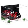 Better Display Cases Acrylic Kids Shoes Display Case - Medium Rectangle Box with Mirror Case, Green Risers and Clear Base 12" x 8.25" x 8" (A004, V41) view 1