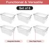 EXCELLO GLOBAL PRODUCTS 10.12" x 6.02" x 5.31" Rigid Plastic Clear Storage Bins for organizing and storing household goods, food, or Office supplies (Pack of 6) view 2