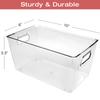 EXCELLO GLOBAL PRODUCTS 10.12" x 6.02" x 5.31" Rigid Plastic Clear Storage Bins for organizing and storing household goods, food, or Office supplies (Pack of 6) view 3
