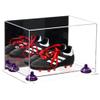 Better Display Cases Acrylic Kids Shoes Display Case - Medium Rectangle Box with Mirror Case, Purple Risers and Clear Base 12" x 8.25" x 8" (A004, V41) view 1