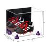 Better Display Cases Acrylic Kids Shoes Display Case - Medium Rectangle Box with Mirror Case, Purple Risers and Clear Base 12" x 8.25" x 8" (A004, V41) view 2