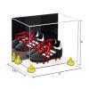 Better Display Cases Acrylic Kids Shoes Display Case - Medium Rectangle Box with Mirror Case, Yellow Risers and Clear Base 12" x 8.25" x 8" (A004, V41) view 2