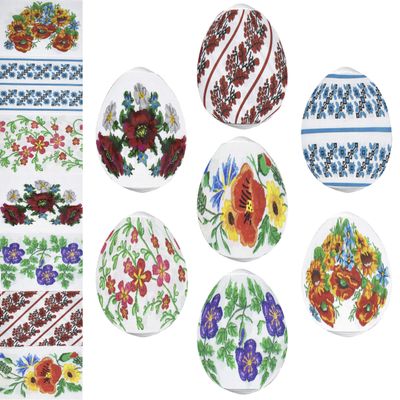 Thermo Heat Shrink Sleeve Decoration Easter Egg Wraps Pysanka Pysanky (Vyshyvanka)