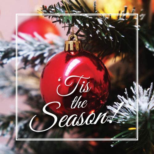 Christmas Card - TIS THE SEASON (RED ORNAMENT IN TREE) - Swan River Studios