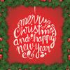 Christmas Card - RED WRITTEN ORNAMENT WITH HOLLY - Swan River Studios view 1