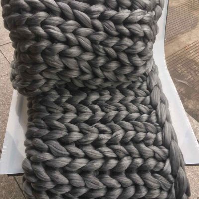 Daoyuan Knitted Blanket,Chunky Knit Blanket,Handmade Wool Pet Bed Chair Sofa Super Big Arm Thick Thread Blanket,Beautiful Home Decoration Ideal as a Gift Idea