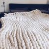 Daoyuan Knitted Blanket,Chunky Knit Blanket,Handmade Wool Pet Bed Chair Sofa Super Big Arm Thick Thread Blanket,Beautiful Home Decoration Ideal as a Gift Idea view 2
